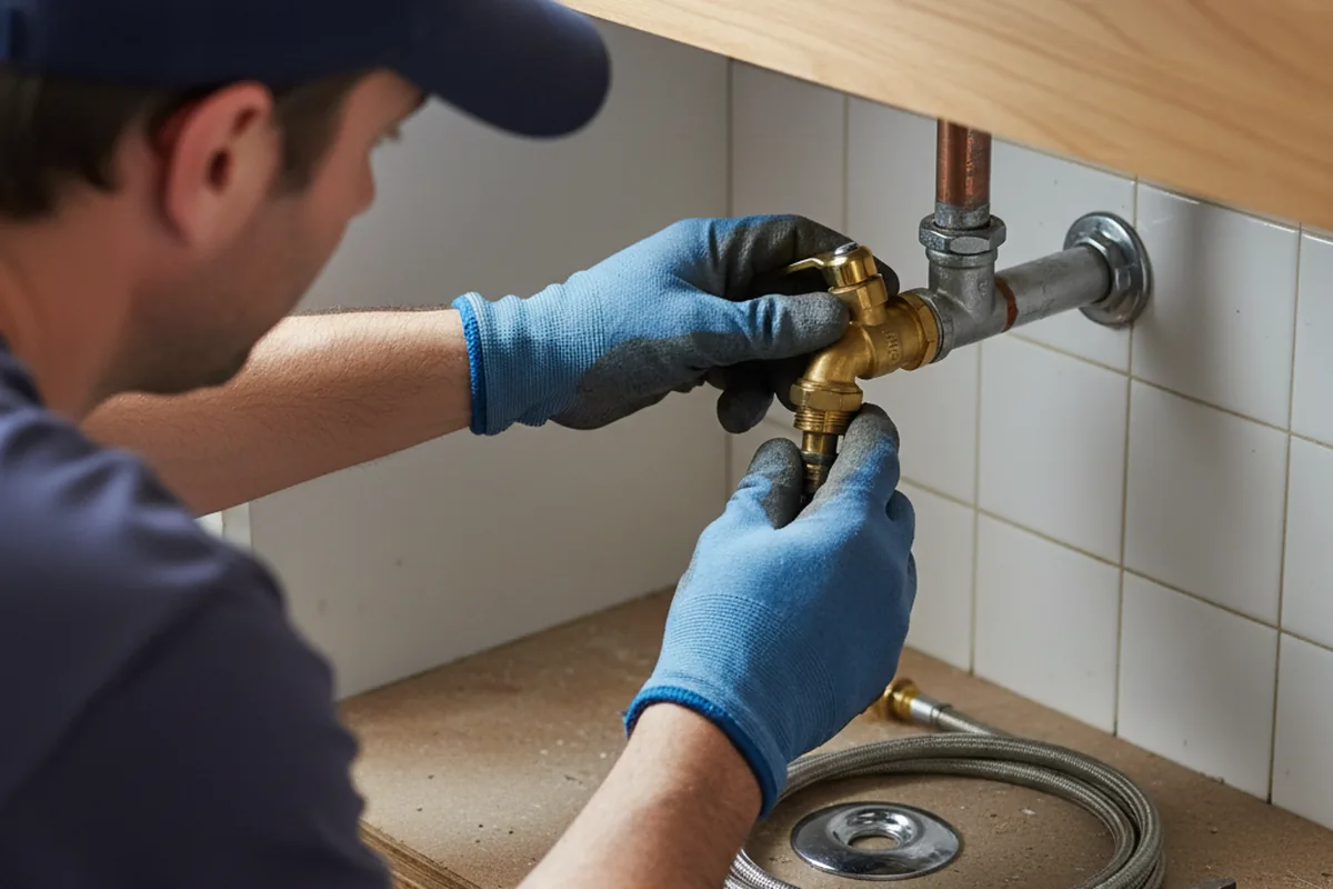 Shutoff valve and fitting work during Well Pump Repair in Blue Rock
